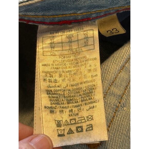 Guess Shorts Women 31 Blue Denim Vermont Slim Tapered Cut Off Summer Beach - Picture 7 of 8